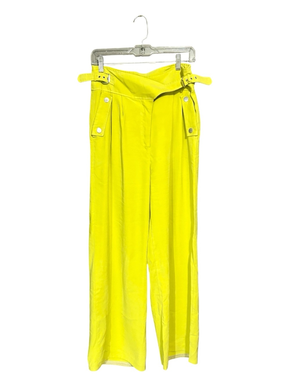 MISHKA DEPUIS 2001 Neon Yellow High-Waist Wide Leg Pants